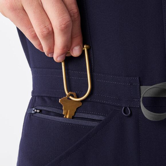 Figs Rafaela Cargo Jumpsuit Navy Sz Large EUC Nurse First Responder Uniform EUC - Picture 6 of 16